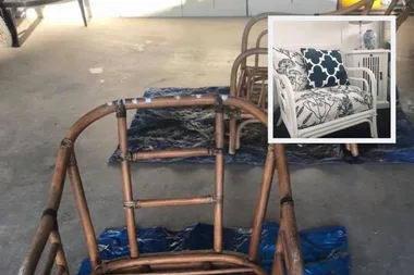 Amazing transformation: from kerbside find to luxe Hamptons chairs