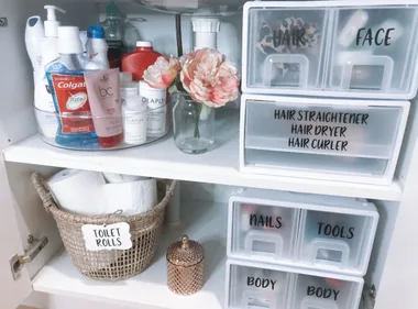 Check out this amazing Kmart under-sink makeover