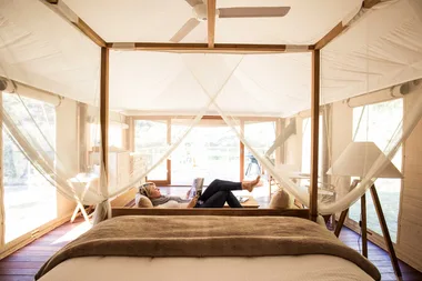 This stylish bush retreat offers the ultimate glamping experience