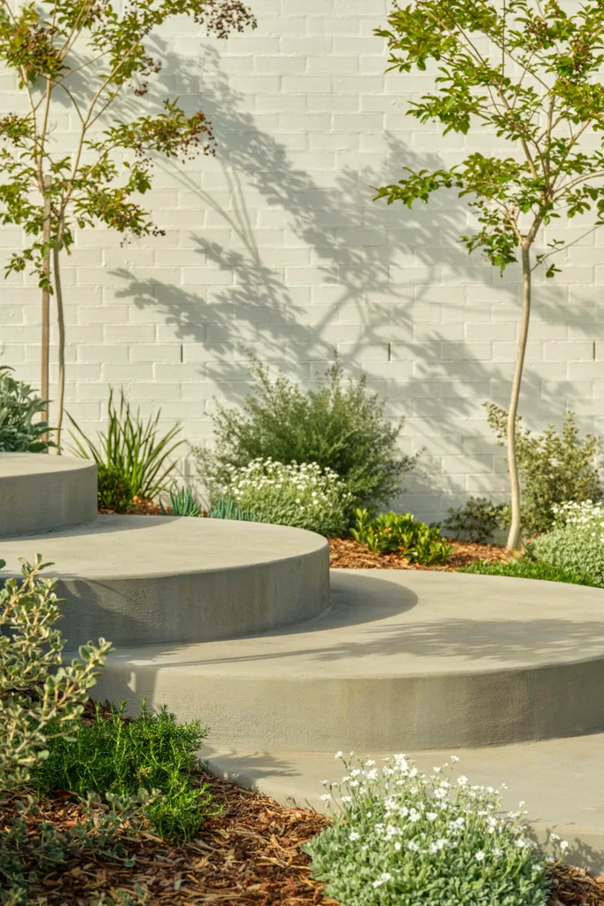 Canberra steps in the garden.