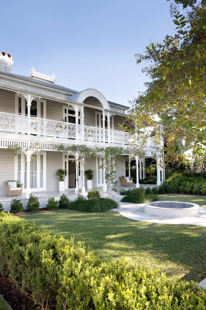 The Victorian exterior of a historical home in Brisbane.