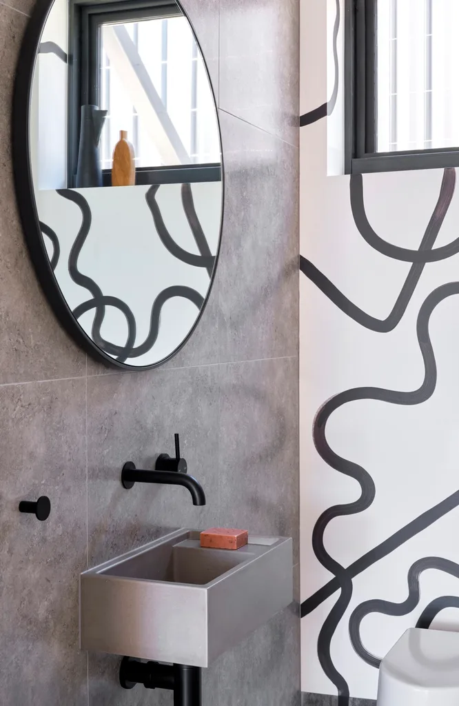 The bathroom features inside a home in Canberra