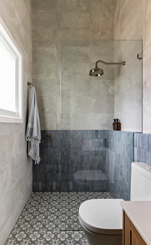 The bathroom inside a South Coast holiday home.